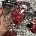 Dark Silicone Heart Squishy, Food Grade Stress Relief Prank Toy