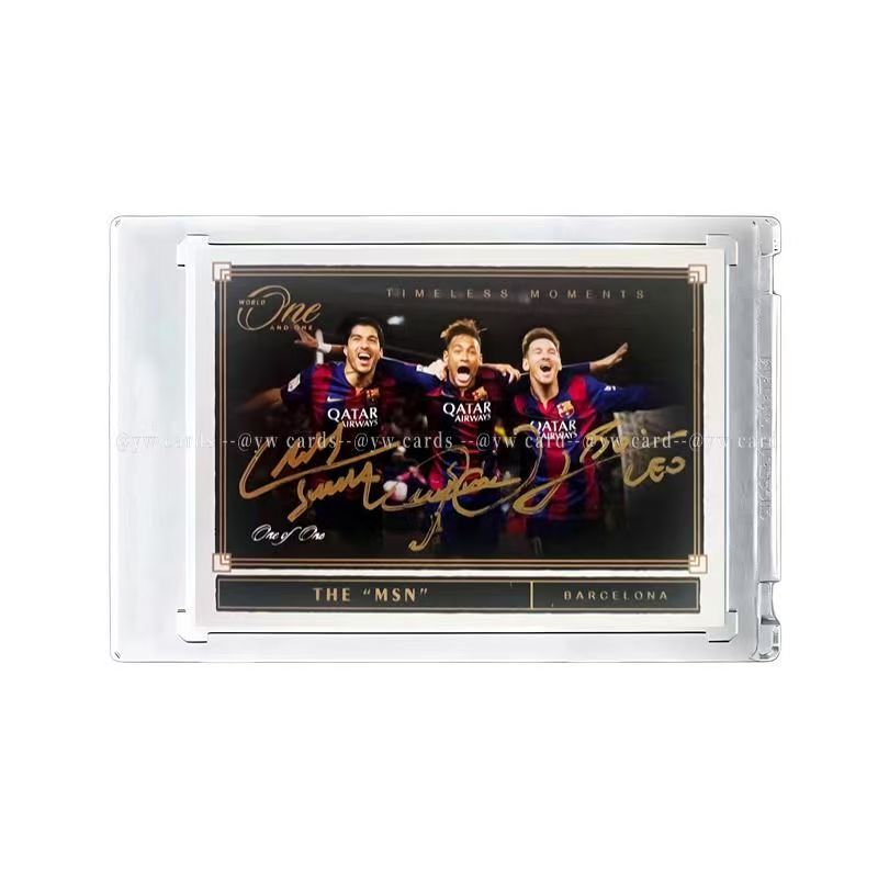 MSN Trio Barcelona Fan-Made Soccer Trading Card, Messi Neymar Suarez Themed Collectible Card