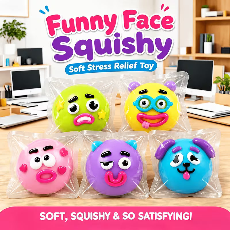 Dog Face Changing Squeeze Toy, Soft TPR Stress Relief Fidget Toy, Cute Novelty Kids Toy, 1PC Random Expression