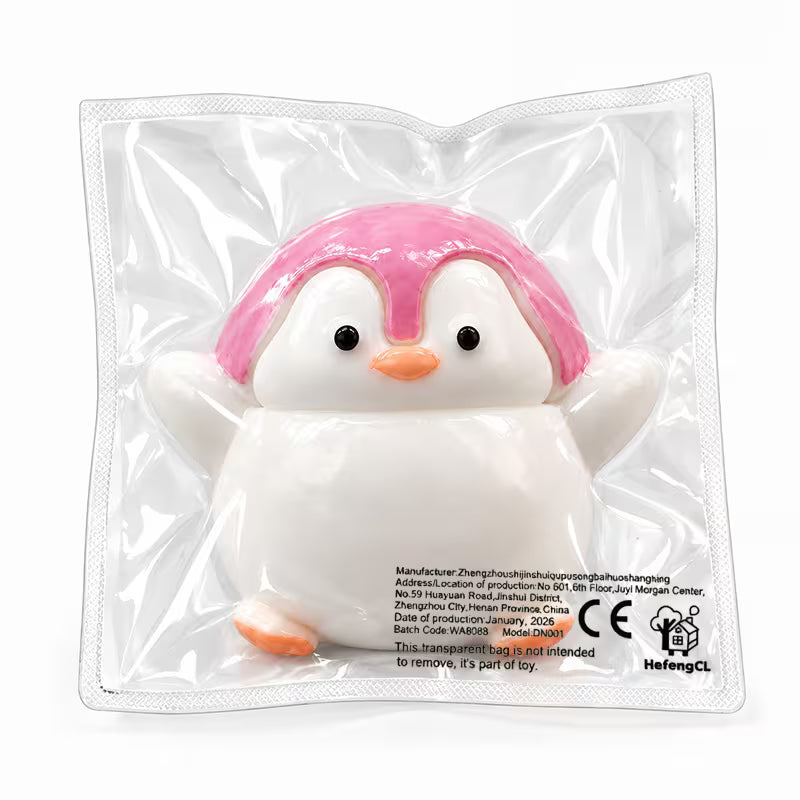 Cute Penguin Squishy Toy, Soft Kawaii Animal Fidget Toy, Stress Relief Squeeze Toy, Mixed Color Novelty Gift for Kids Teens, Christmas Present