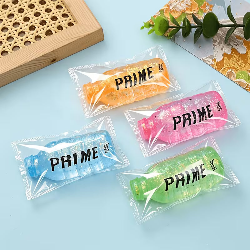 4Pcs Mini Bottle Squeeze Fidget Toy, Hand Exercise Squishy Decompression Toy, Holiday Party Favor