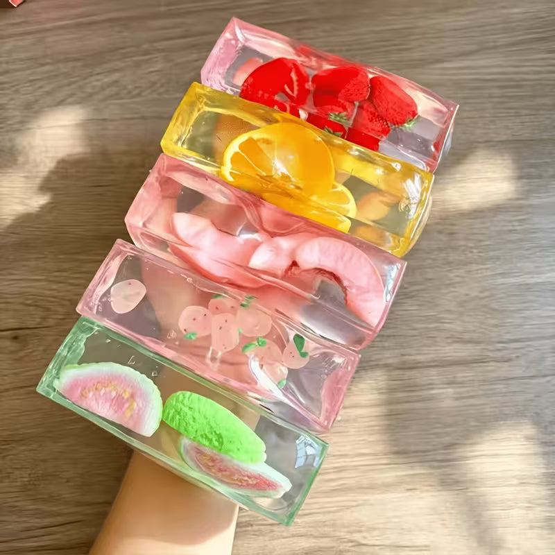 Assorted Slow Rebound Squishy Toy Pack, Cute Animal & Fruit Fluffy Fidget Toy Set, Birthday Halloween Christmas Party Gift Bag Fillers, Random Color