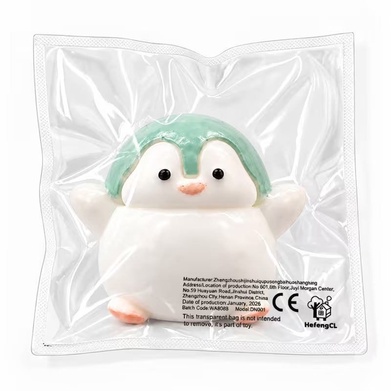 Cute Penguin Squishy Toy, Soft Kawaii Animal Fidget Toy, Stress Relief Squeeze Toy, Mixed Color Novelty Gift for Kids Teens, Christmas Present